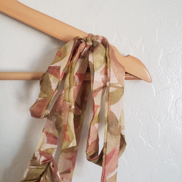 Storia Tiered Ruffled Midi Dress Warm Leaves Print Womens Large Fall Wedding NEW - Picture 7 of 12